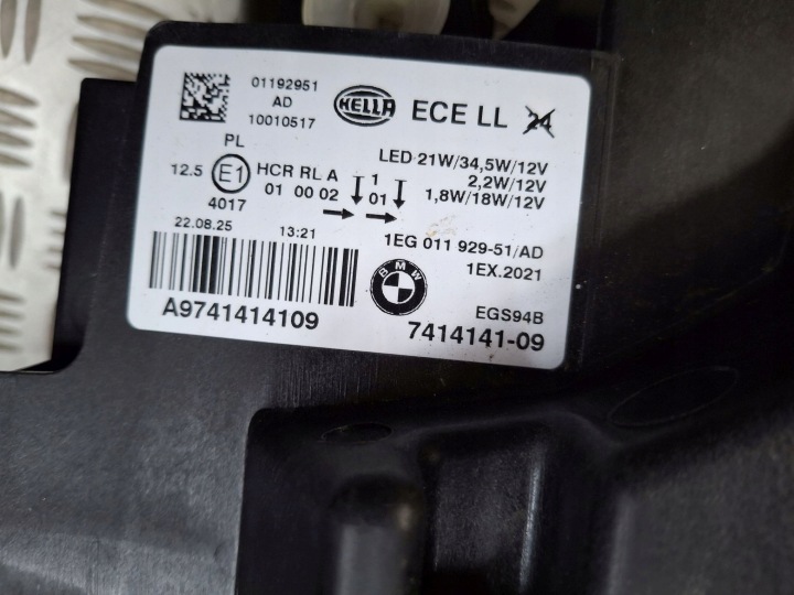 PHARE GAUCHE AVANT COMPLET LED BMW 1 F20 LIFT 2015A