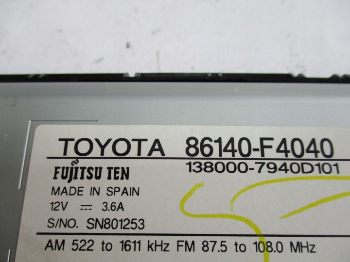 MONITEUR MONITEUR TOYOTA CHR CH-R 86140-F4040