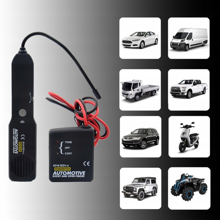 TESTEUR CIAGLOSCI OBWODOW AUTOMOBILES EM415PRO ZWARC I ROZWARC DC 6-42V