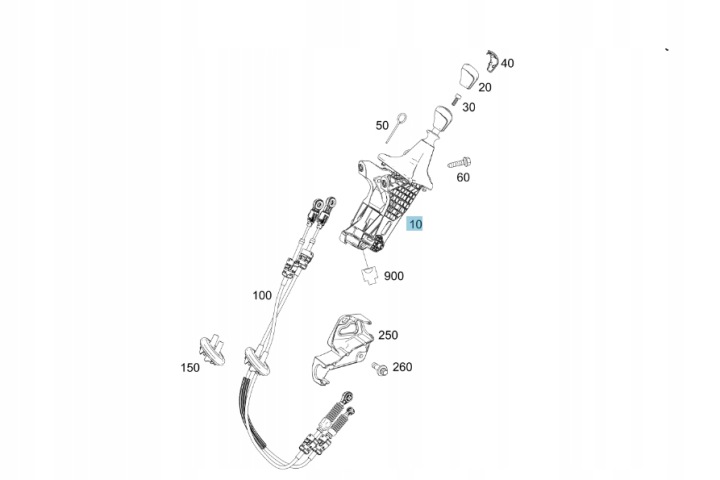 CRIC CHANGEMENTS VITESSE CARTER POMMEAU DE VITESSE A9102600800 MERCEDES SPRINTER W907 W910
