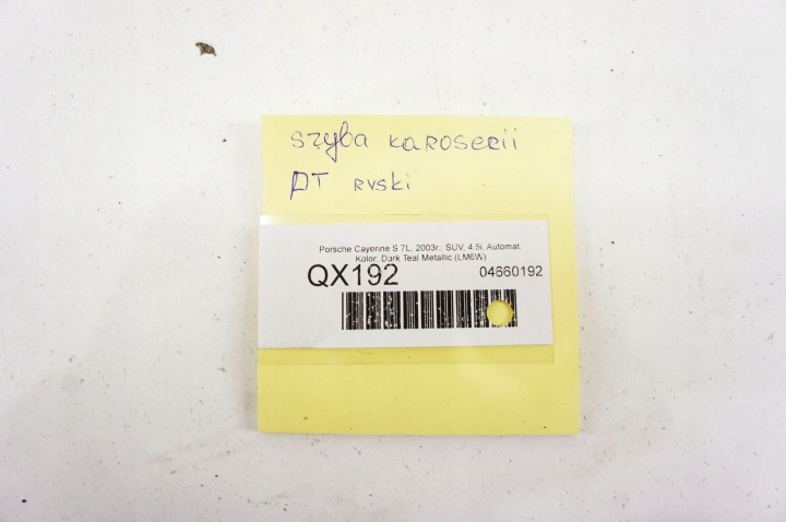 QX192 PORSCHE CAYENNE AVEC 7L VITRE DROIT ARRIÈRE CARROSSERIE 02R 7L5845298