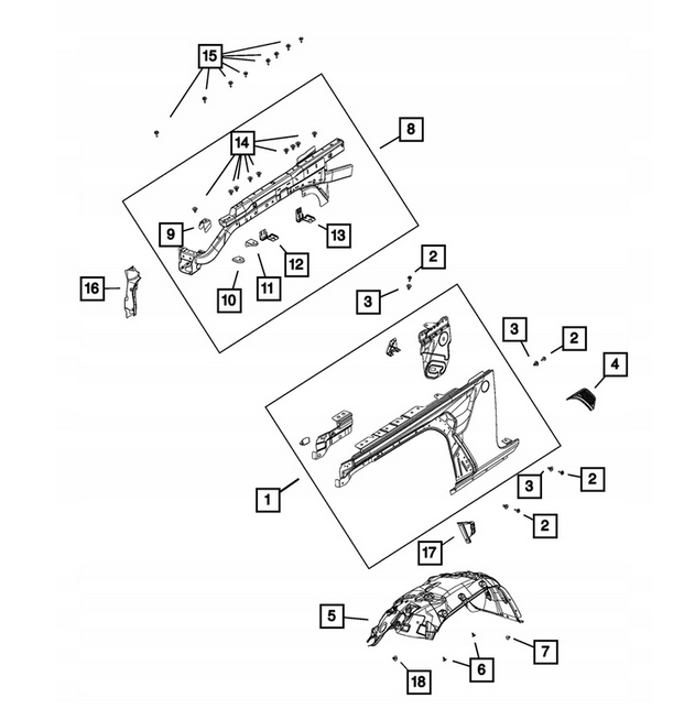 AILE AVANT DROIT PORYSOWANY JEEP WRANGLER JL GLADIATOR JT PW7