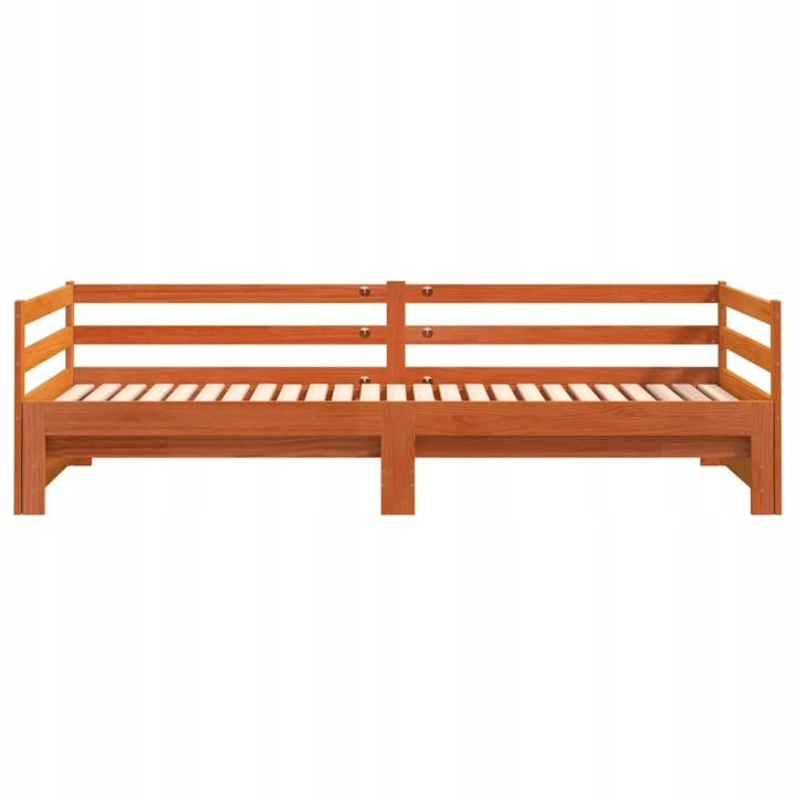 VIDAXL PALIER QUOTIDIEN ROZSUWANE, AVEC MATERACEM, WOSKOWY MARRON 90X190 CM