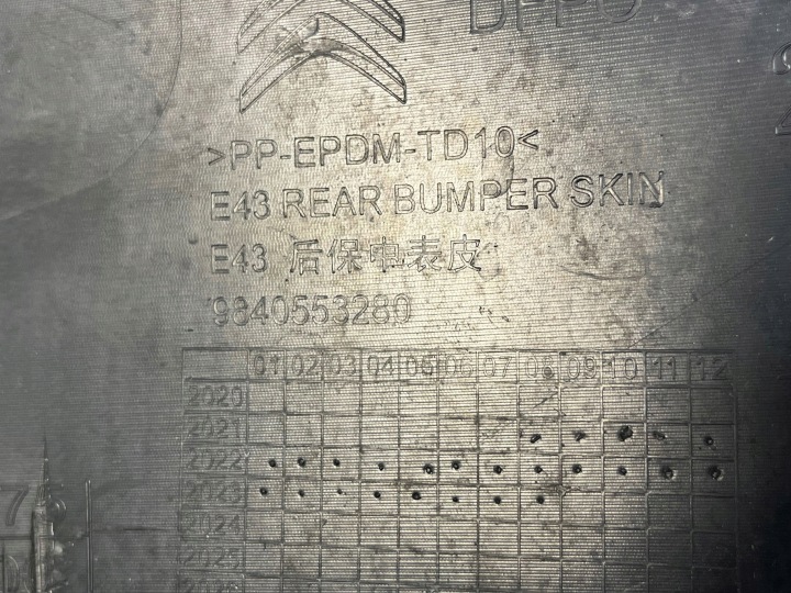 PARE-CHOCS ARRIÈRE ARRIÈRE CAMÉRA PDC X4 CITROEN C5X C5 X 9840553280