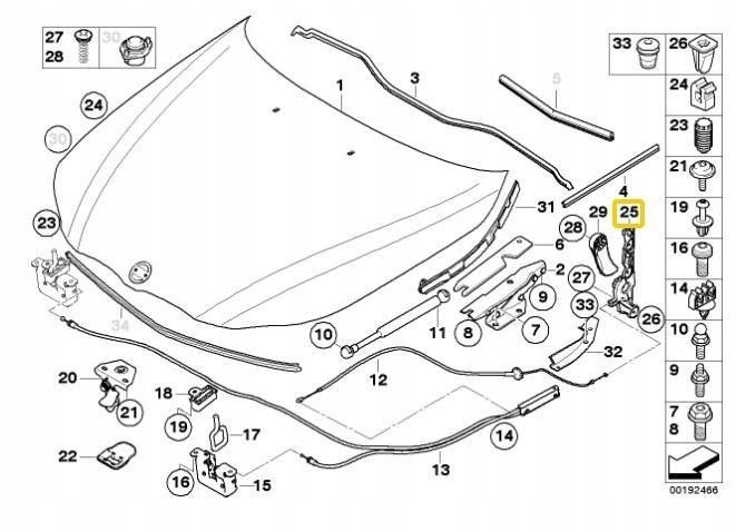 SUPPORT OBD DÉVERROUILLAGE CAPOTS BMW E60 E61 ORIGINAL 51439143459