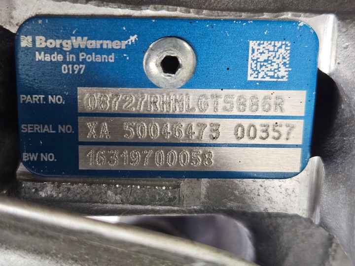 TURBOCOMPRESSEUR RENAULT CLIO CAPTUR DACIA SANDERO 16319700058 50046473 00357