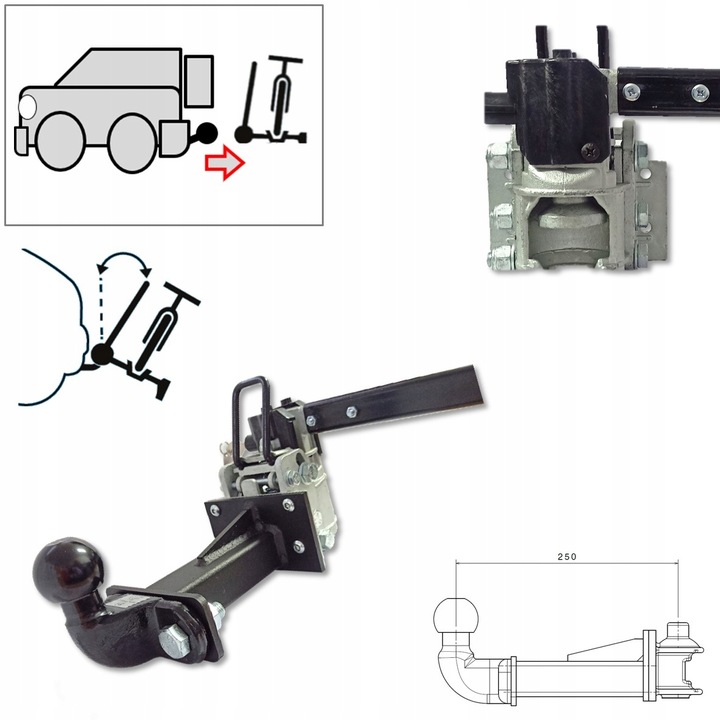 RAPID-LOCK PRZEDLUZKA DE BARRA DE REMOLQUE VW LT 28-35 1995-2006 