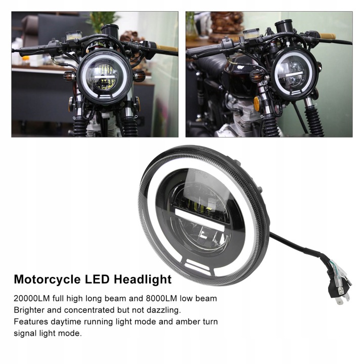 7 POUCES PHARE MOTOCYCLETTE AVANT CHOPPER
