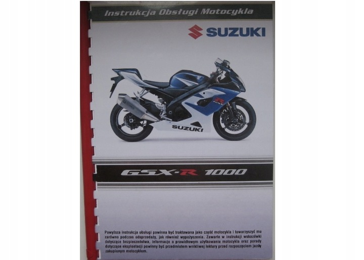 SUZUKI GSX-R 1000K6 POLSKA MANUAL MANTENIMIENTO GSXR 