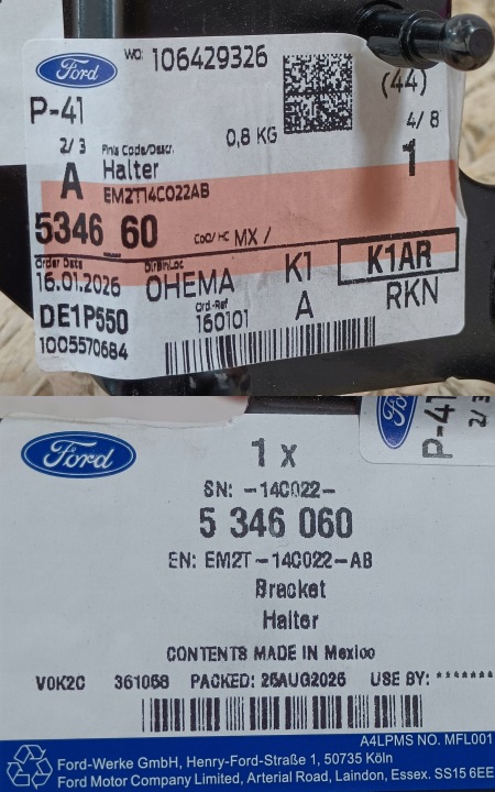 FORD S-MAX MK2 GALAXY MK4 POIGNÉE FIXATION RADAR EM2T-14C022-A