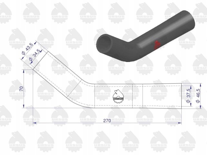 FIL CAOUTCHOUC SUPÉRIEUR RADIATEUR URSUS C-330