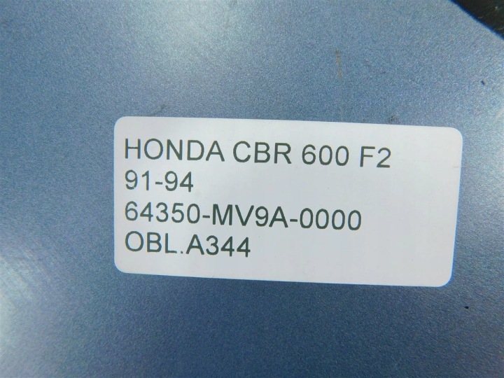 DÉFLECTEUR D'AIR CÔTÉ LATÉRALE GAUCHE HONDA CBR 600 F2 91-94 64350-MV9A-0000