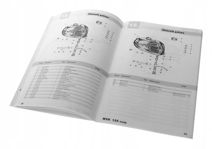 LIBRO MANTENIMIENTO KATALOG PIEZAS DE REPUESTO WSK 125 