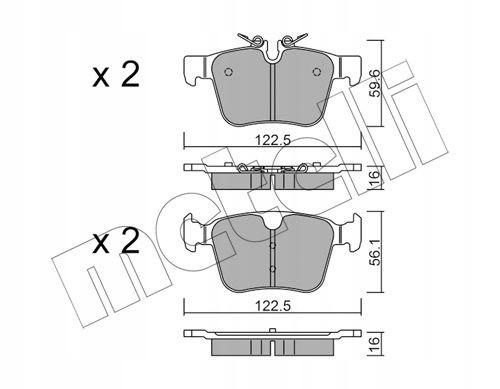 PADS BRAKE METELLI 22-1122-0 