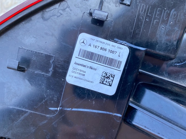 MERCEDES GLE 167 PHARE GAUCHE ARRIÈRE 1679061007 ORIGINAL