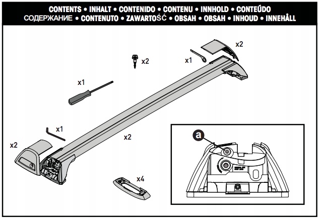 MALETERO YAKIMA SILVER MERCEDES A W169 2005-2012 