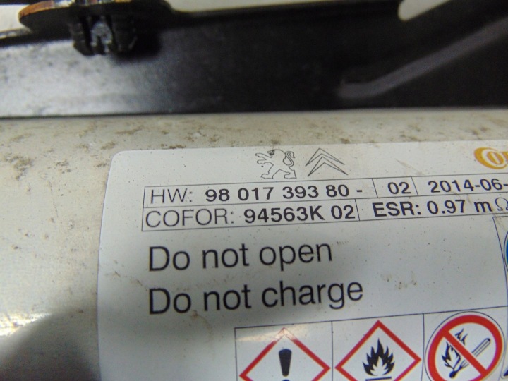 MODULE CONDENSATEUR START-STOP CITROEN PEUGEOT 9801739380