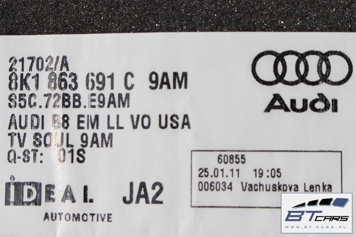AUDI A5 TAPIS DE SOL PLANCHERS 8T0864450A 8K1863691C ESSUIE-GLACES 8K1863691C 8T0 8