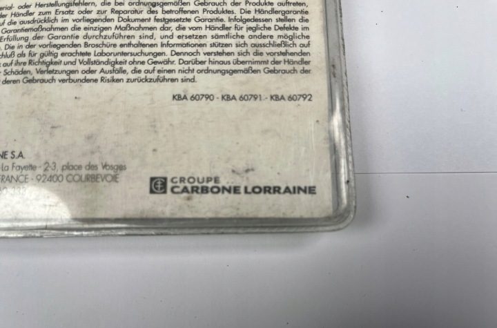 CARBONE LORRAINE PLAQUETTES FREIN ZAM. EBC FA081
