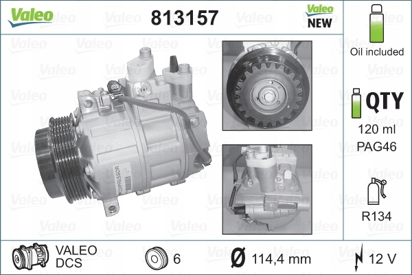 COMPRESOR ACONDICIONAMIENTO NUEVO ORIGINAL PART 813157 