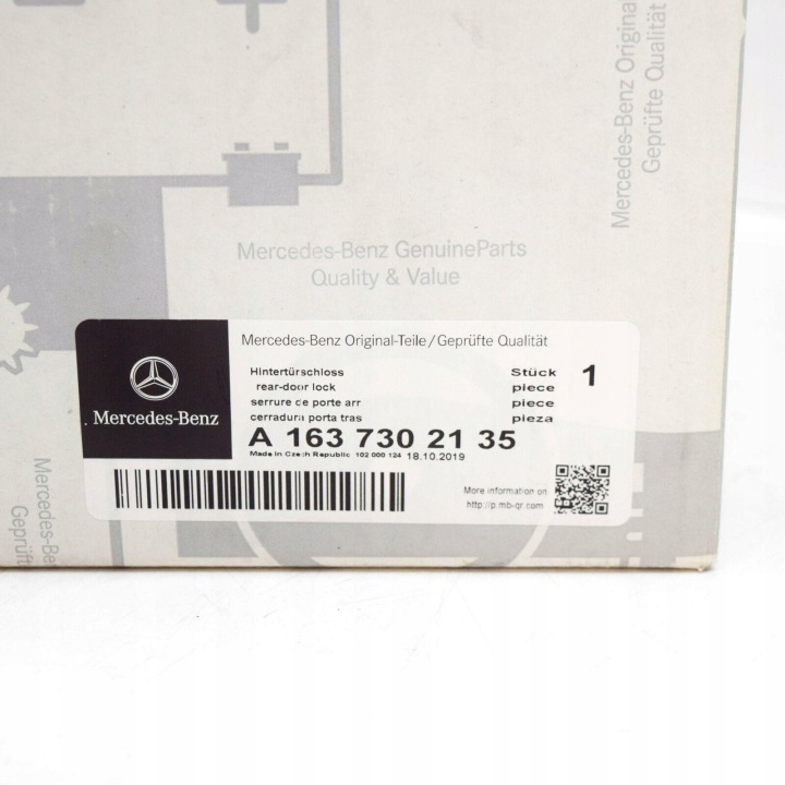 SERRURE MERCEDES ESSENCE ML 270 CDI W163 ORIGINAL A1637302135