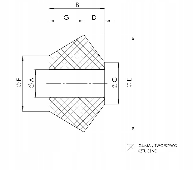 POLIURETANOWA BLOQUE SILENCIOSO L/P, 1SZT., ASIENTO ZABUDOWY: PRZOD/TYL, CONECTOR 