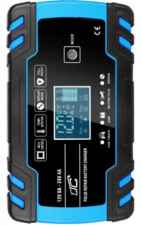 CHARGEUR AUTOMOBILE AUTOMATIQUE AVEC FONCTION RÉPARATION 12V 24V GRATUIT