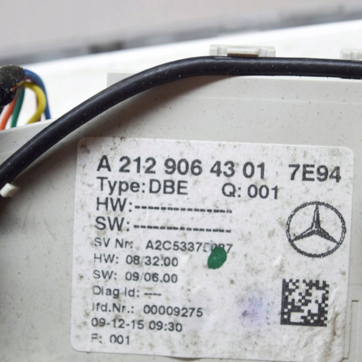 MERCEDES-BENZ E A207 2010 LANTERNE SIÈGES AVANT