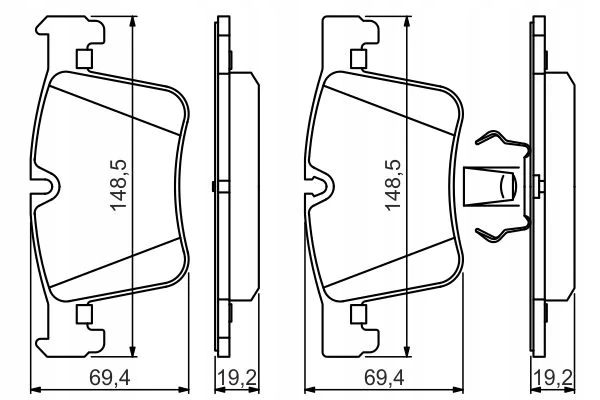 BOSCH 0 986 494 487 PADS BRAKE FRONT photo 6 - milautoparts-fr.ukrlive.com