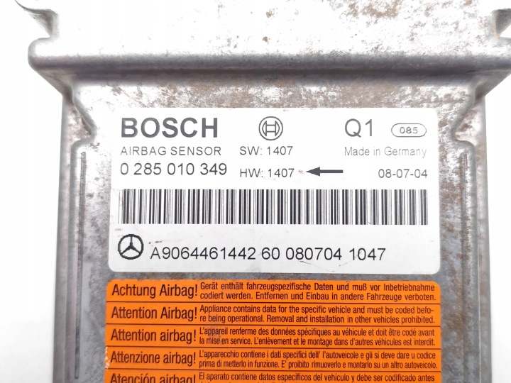 MERCEDES-BENZ VITO CONTRÔLEUR MODULE AIRBAG 111 CDI DIESEL 80KW (109 HP)