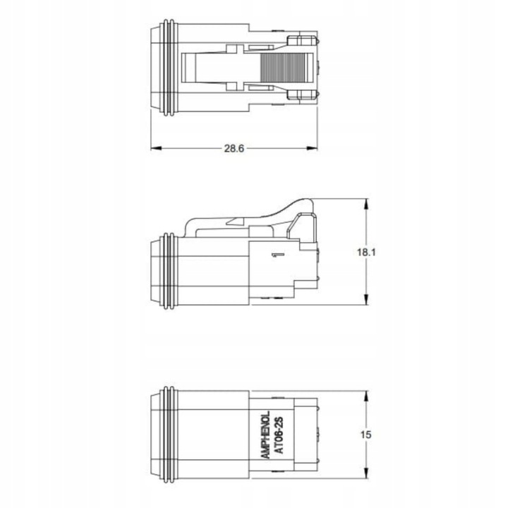 CLAVIJA TIPO DEUTSCH-DT 2-PIN 