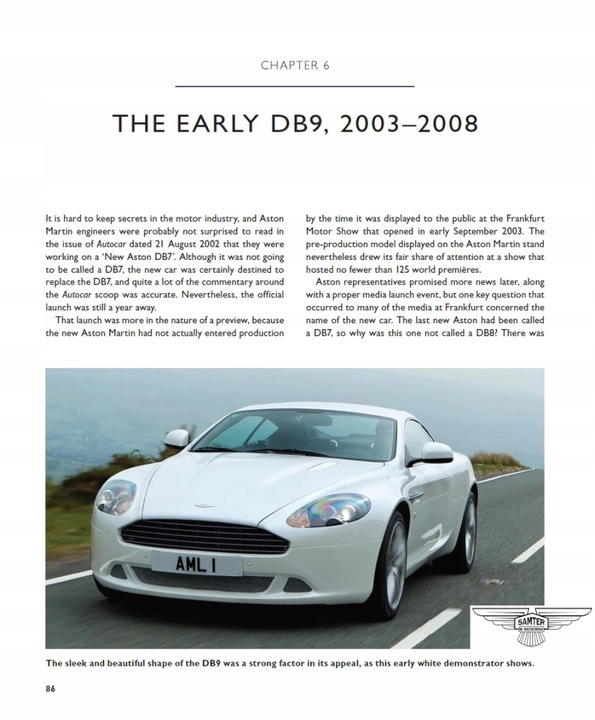 ASTON MARTIN DB9 I VANQUISH (2001-2016) GRANDE ALBUM HISTORIA / TAYLOR 24H 