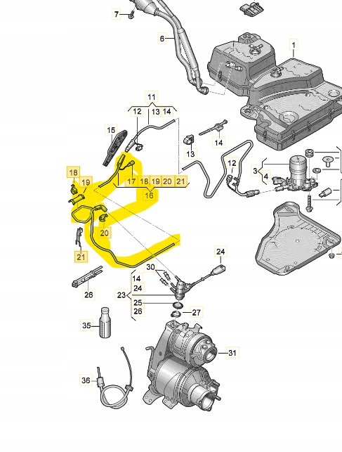 CABLE DOPROWADZAJACY ADBLUE PIEZA DE RECAMBIO PARTE DELANTERA VW TIGUAN 2016- AUDI Q3 2019- 