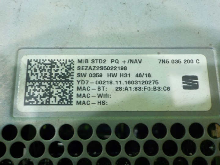 ALHAMBRA II LIFT 2.0 TDI 17R 5D RADIO NAVIGATION 7N5035200C