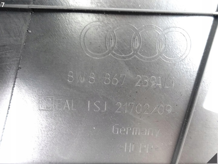 AUDI A5 S5 RS5 8W6 8W8 F5 B9 SPORTBACK 16- PROTECTION BRODERIE MONTANTS B GAUCHE