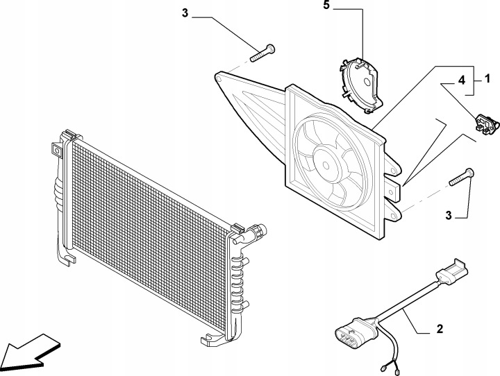 VENTILATEUR RADIATEUR FIAT PANDA II 1,3D DISEL 2003-2011 51829973