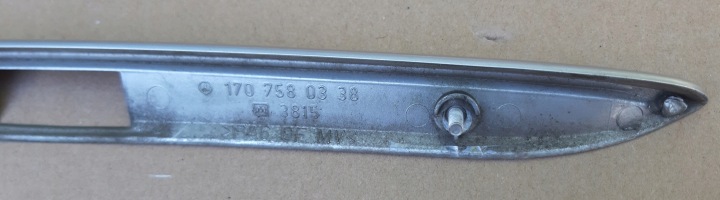 SLK W170 R170 MOULURE ARRIÈRE COUVERCLES DE COFFRE