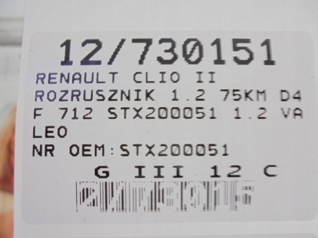 RENAULT CLIO II DÉMARREUR
