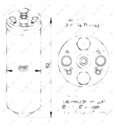 DESHUMECTADOR KLIMAT. OPEL 33183/NRF NRF 