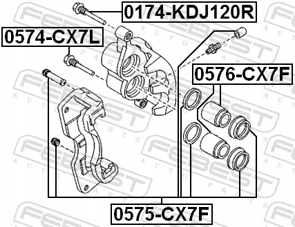 FEBEST JUEGO DE REPARACIÓN SOPORTE 0575-CX7F 