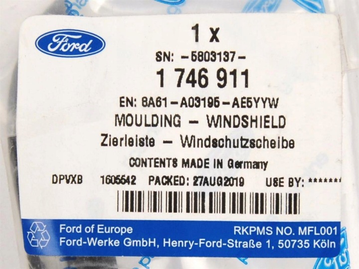MOULURE GAUCHE VITRES AVANT FORD