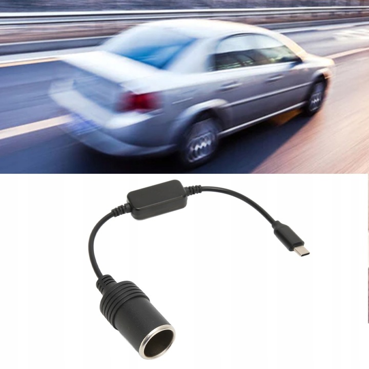ADAPTATEUR CONVERTISSEUR AVEC USB SUR PRISE ALLUME-CIGARES 5V USB C MESKI SUR 12V