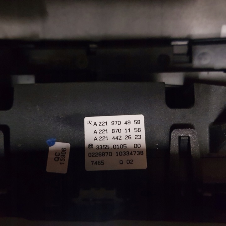 MERCEDES CL 216 CONDUIT COMPTEUR PANNEAU BOIS