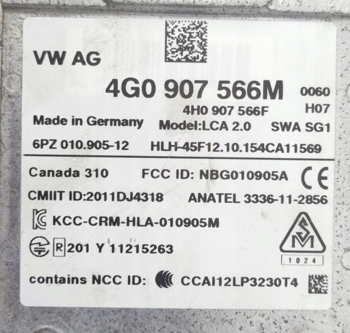 MODULE ASYSTENTA COURROIE AUDI A6 4G A7 C7 LIFT 4G0907566M