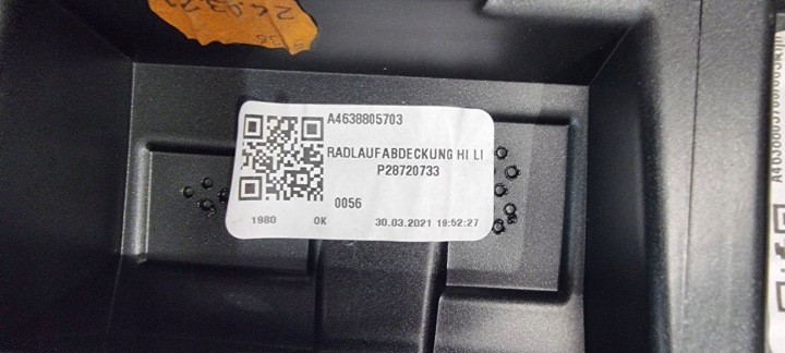 MOULURE GARDE-BOUE GAUCHE ARRIÈRE ARRIÈRE MERCEDES G W463 AMG 2ND GEN 2022 056