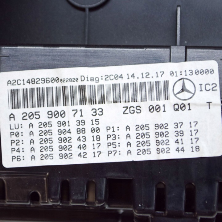 MERCEDES-BENZ GLC X253 C253 2018 COMPTEUR COMPTEUR DE VITESSE