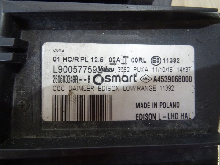 SMART FORTWO III LED PROJECTEUR GAUCHE A4539068000