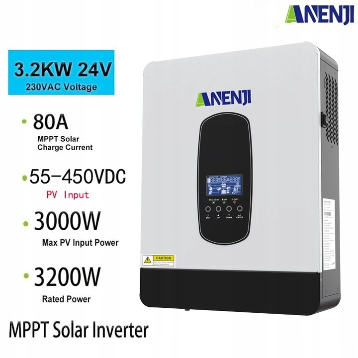 3KW INWERTER SOLARNY MPPT FOR 450V OFF-GRID HYBRYDOWY 24V 3200W WYSPOWY UPS 