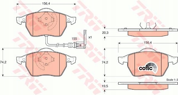 DISCOS I ZAPATAS PARTE DELANTERA TRW SKODA OCTAVIA I 1.8 T 4 