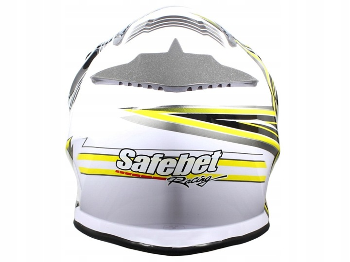 CASQUE SAFEBET HF-116 WHITE Q158 JAUNE M NON ECE)
